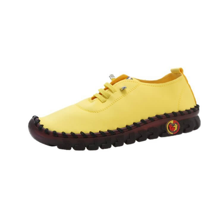 Chaussures Ayla® jaunes en cuir de première qualité, confortables et adaptées à tous types de pieds.