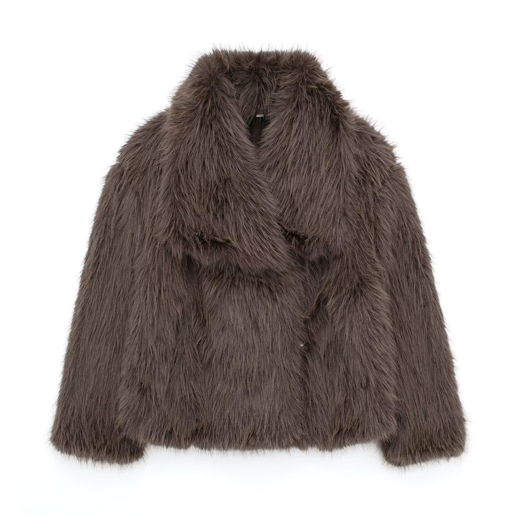 Manteau Doublé en Peluche - Chaleur et Élégance