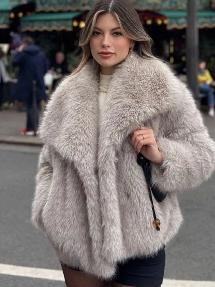 Manteau Doublé en Peluche - Chaleur et Élégance
