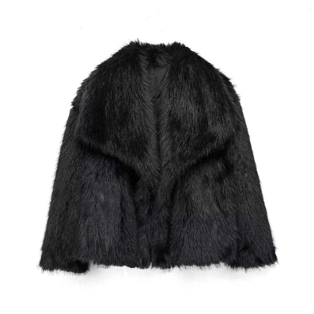 Manteau Doublé en Peluche - Chaleur et Élégance