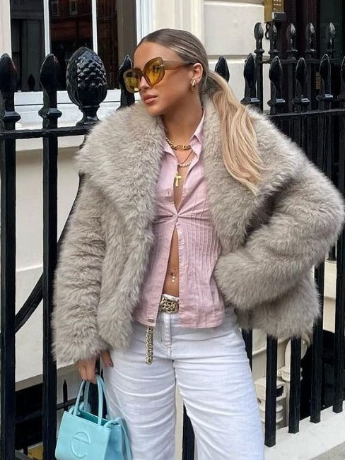 Manteau Doublé en Peluche - Chaleur et Élégance