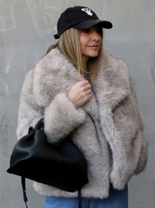 Manteau Doublé en Peluche - Chaleur et Élégance