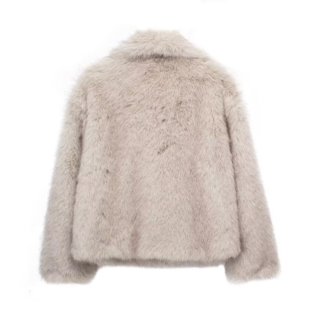Manteau Doublé en Peluche - Chaleur et Élégance
