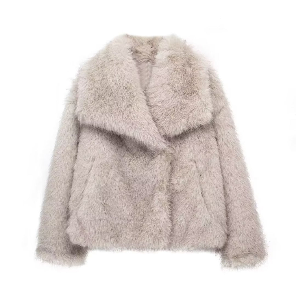 Manteau Doublé en Peluche - Chaleur et Élégance